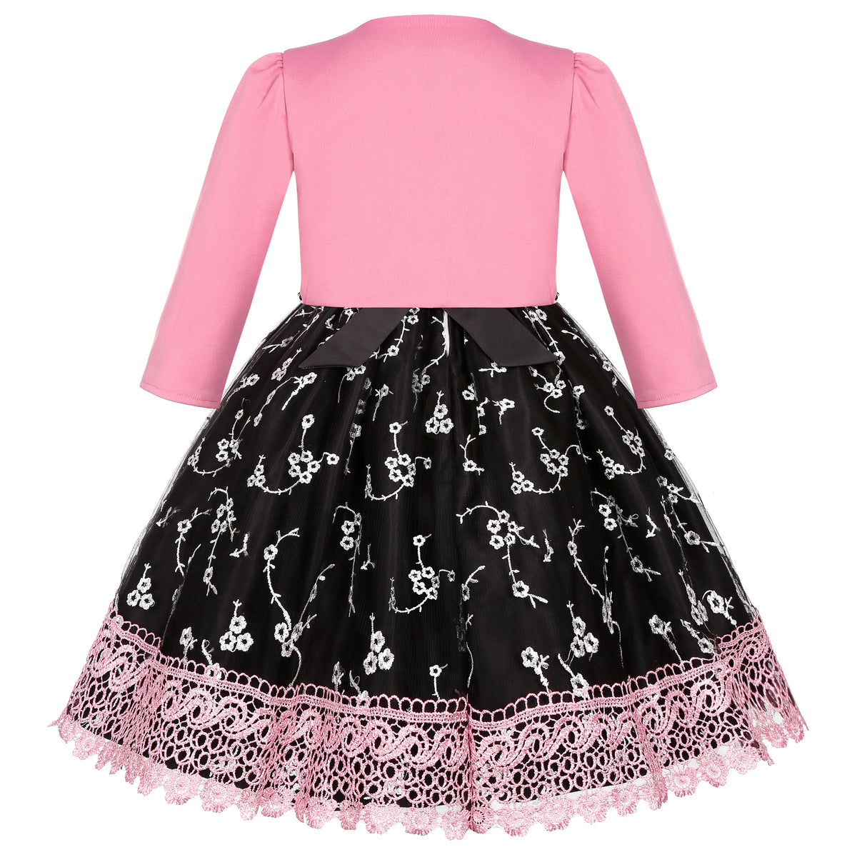 Girls' Lace Embroidered Dress for Princesses, Net-Sheer Suit Dress, Little Girl's Runway Evening Gown, Corsage and Shawl Set