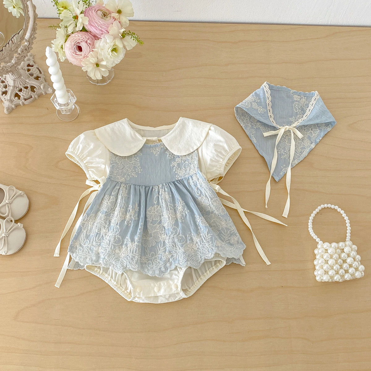 Ins Baby Clothes One-Piece Dress Fashionable Princess Swaddle Suit Girl Baby -Day Banquet Crawling Suit