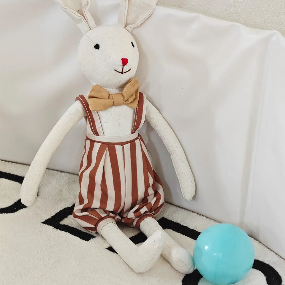 Exquisite Sling Bunny Doll, Cotton and Linen Fabric Simulated Baby Comfort Doll, Baby Toy Birthday Gift For Boys and Girls