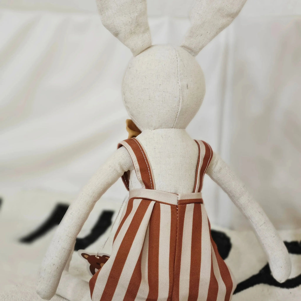 Exquisite Sling Bunny Doll, Cotton and Linen Fabric Simulated Baby Comfort Doll, Baby Toy Birthday Gift For Boys and Girls