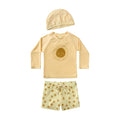 New Summer Kid Boy Swimming Wear 2pcs Blue Seagull Beige Sun Swimsuits+Trunks Hot Spring Sunscreen Holiday Swim Children Clothes