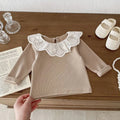 Baby Spring Clothes Lace Collar Baby Tops Long Sleeves Kids Pullover Infant T Shirt for Girls Clothing Toddler Blouse 0-2Y