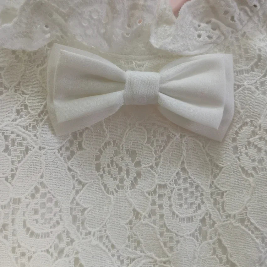 HAPPYPLUS Ivory Baby Girls Long Sleeve Christening Dress Classic Lace Embroidered Baby Baptism Dresses Tulle Blessing Gowns