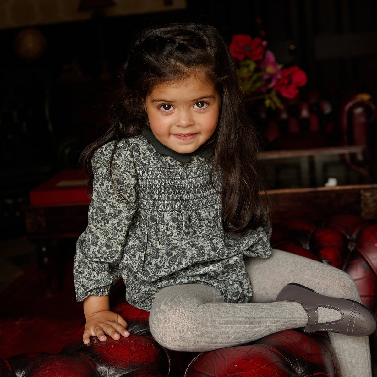 AS AW26 Forest Collection Cotton Corduroy Girls Print Smocking Dress Boys Sweater Embroidery Plaid Pants Familly Match Clothes