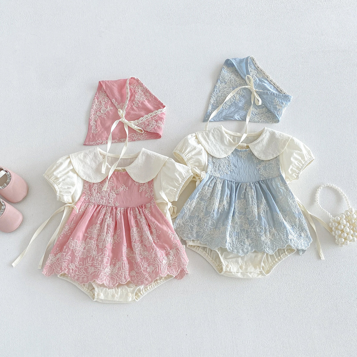 Ins Baby Clothes One-Piece Dress Fashionable Princess Swaddle Suit Girl Baby -Day Banquet Crawling Suit