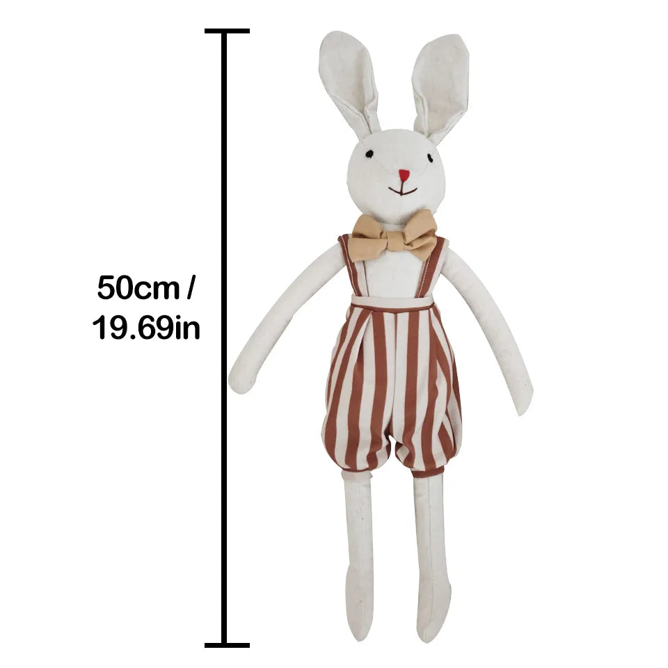 Exquisite Sling Bunny Doll, Cotton and Linen Fabric Simulated Baby Comfort Doll, Baby Toy Birthday Gift For Boys and Girls