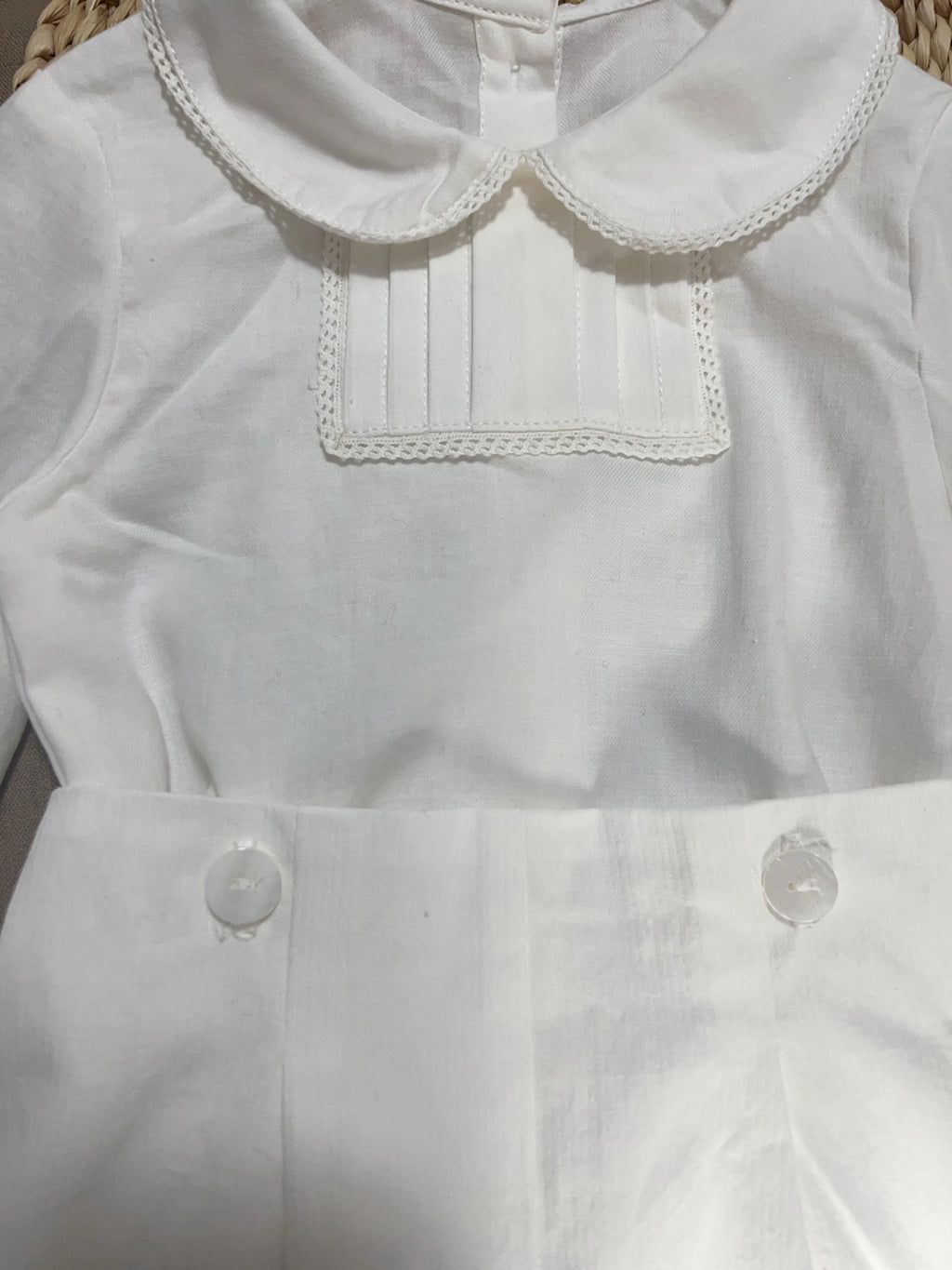 2pcs Toddler Boys Spanish Clothing Suit Baby Long Sleeve Ivory Cotton Shirts  Shorts Children Spain Birthday Outfit