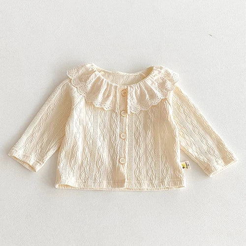 2025 New Autumn 0-4Yrs Toddler Baby Girl Clothes Suit Long Sleeved Cotton Embroidered Shirt+Pants Newborn Baby Clothing Set