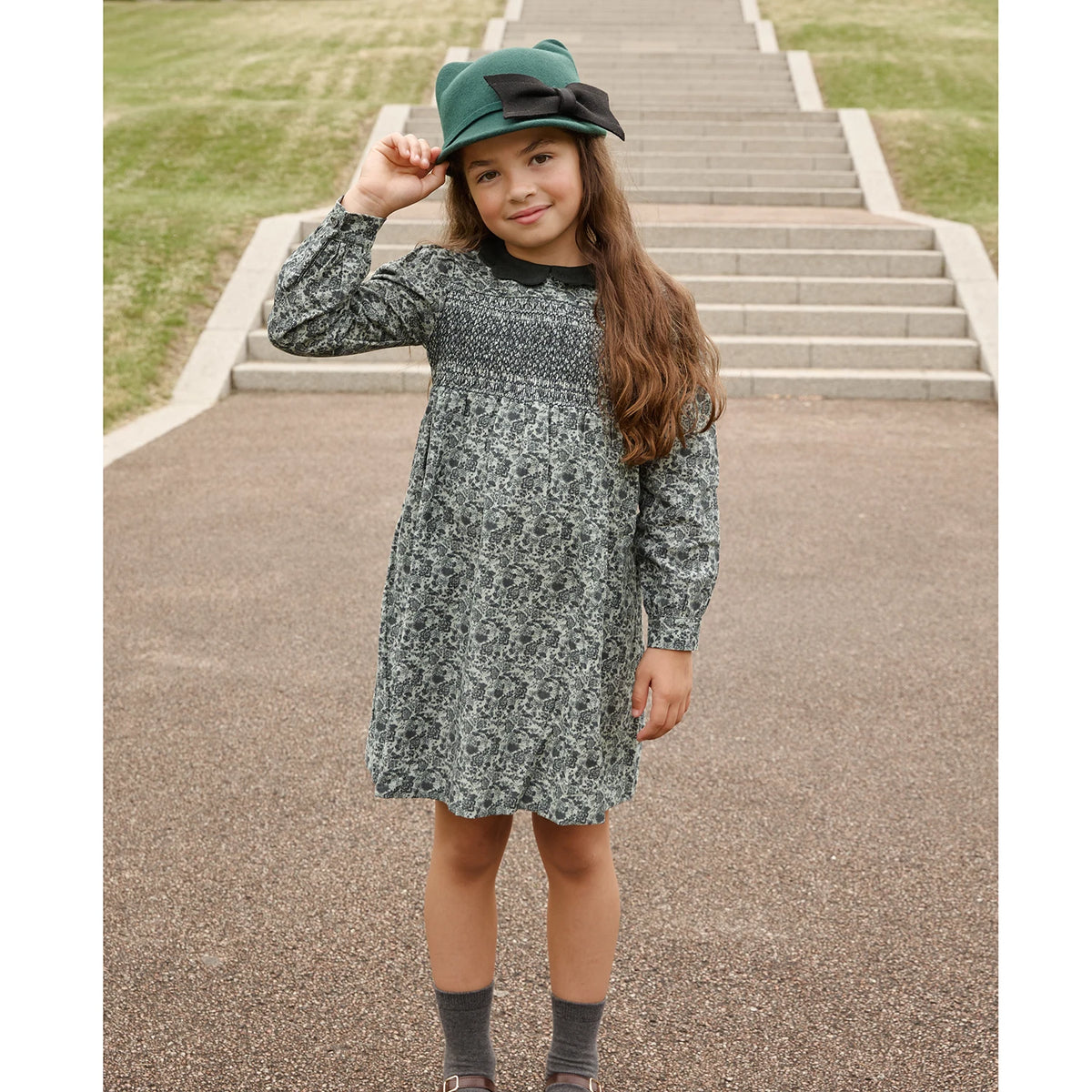 AS AW26 Forest Collection Cotton Corduroy Girls Print Smocking Dress Boys Sweater Embroidery Plaid Pants Familly Match Clothes