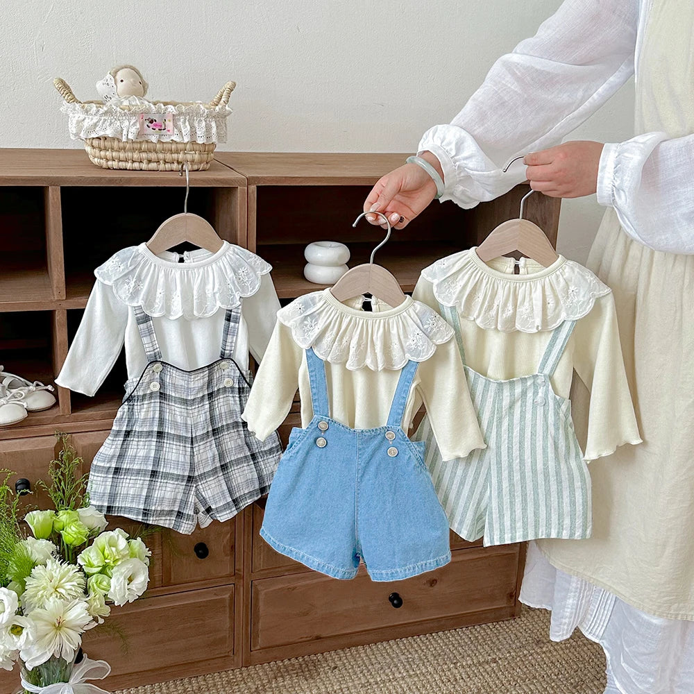 Vintage Linen Cotton Denim Baby Kids Overalls for Boys Elastic Waist Infant Shorts Handsome Little Boys Baby Stuff for 1-6T